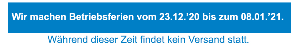 Betriebsferien vom 13. August bis 24. August 2018